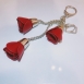 真皮玫瑰花 吊飾 鑰匙圈
